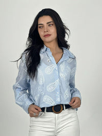 Blusa Bordado Estilo Broderi