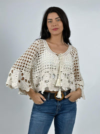 Polera Crochet Amarrada