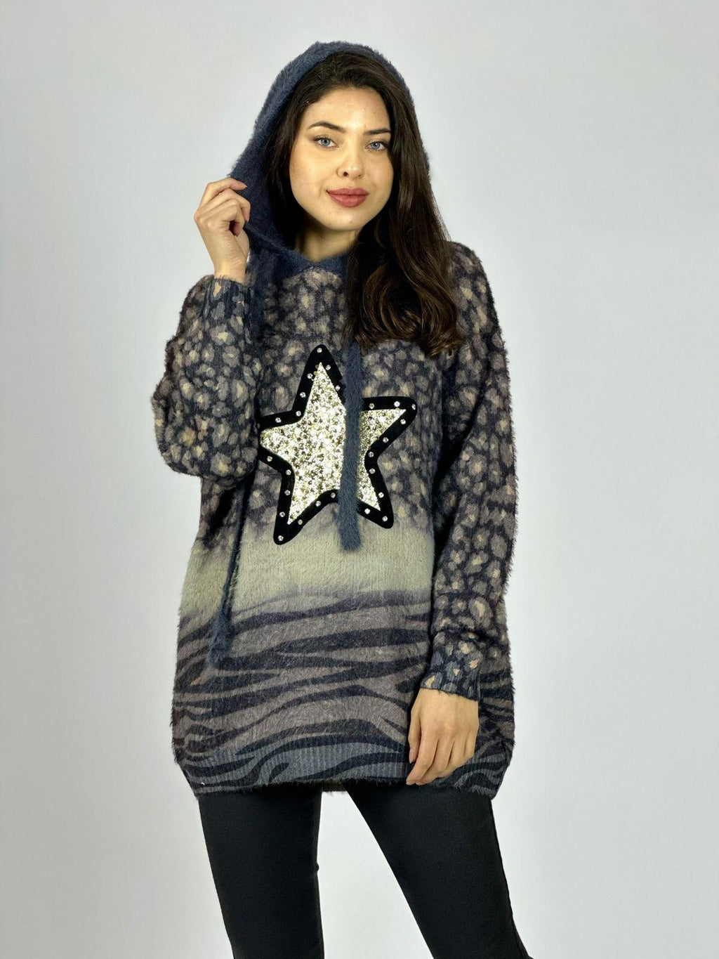 Polerón Cashmere Print Estrella Brillos