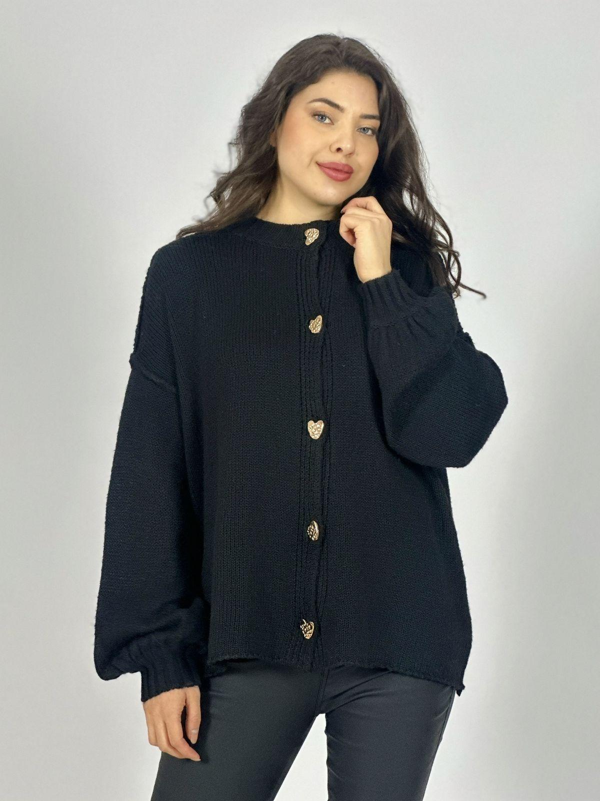 Sweater Lana Botones Corazón