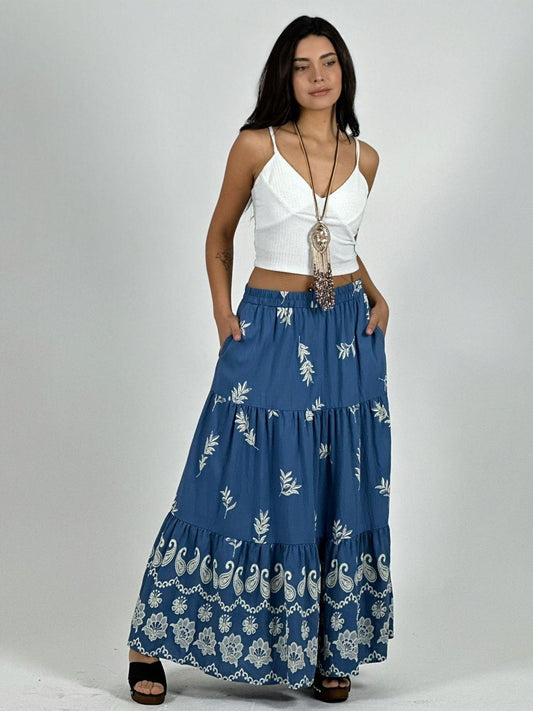 Falda Seccionada con Vuelo Boho