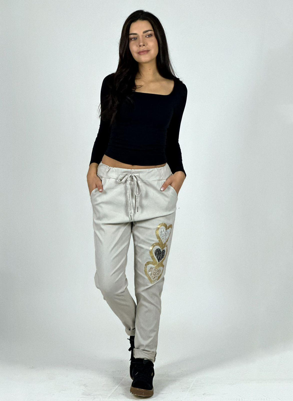 Jogger Italiano Estampado Triple Corazón