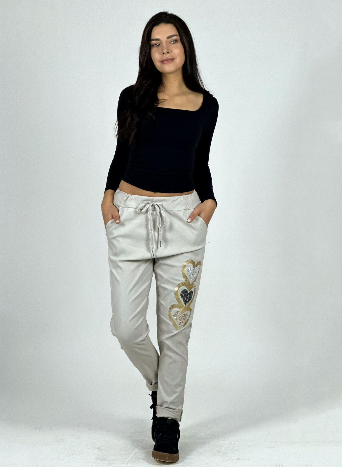Jogger Italiano Estampado Triple Corazón