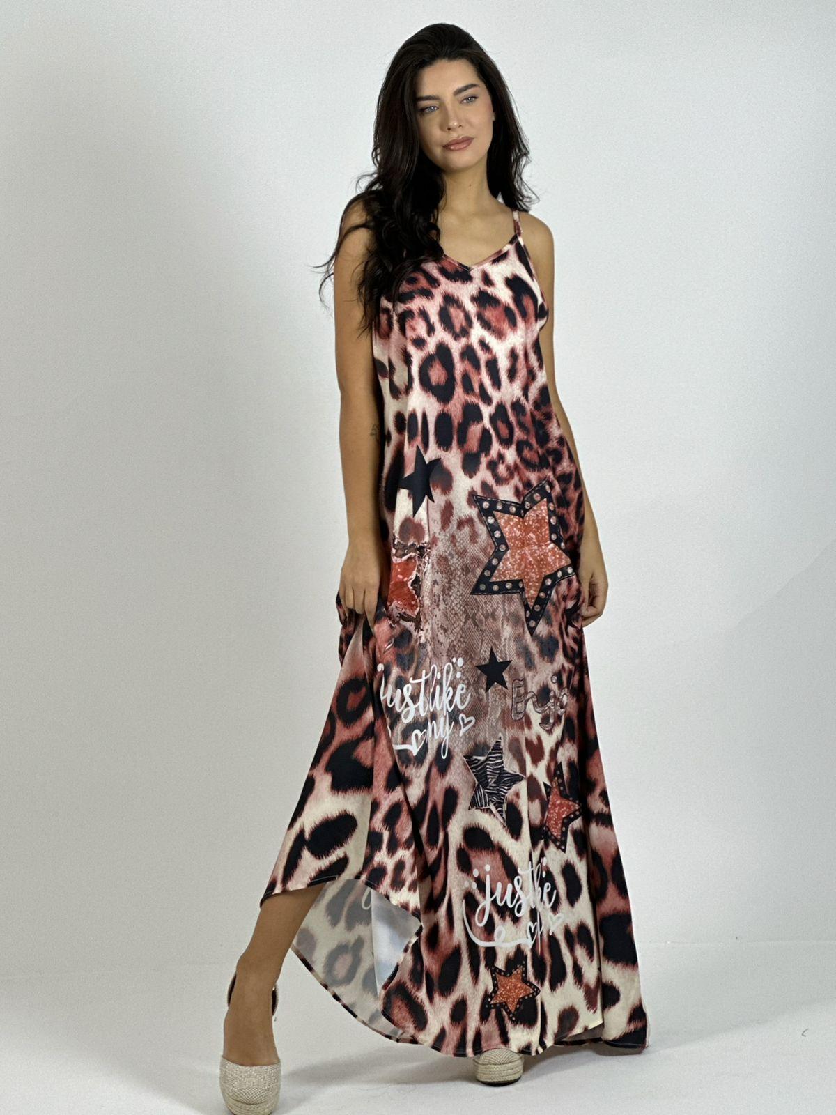 Vestido Viscosa Print, Estrellas y Letras