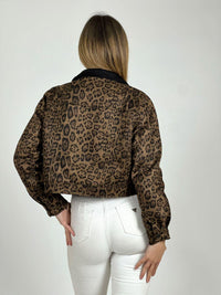 Chaqueta Print de Gamuza con Forro