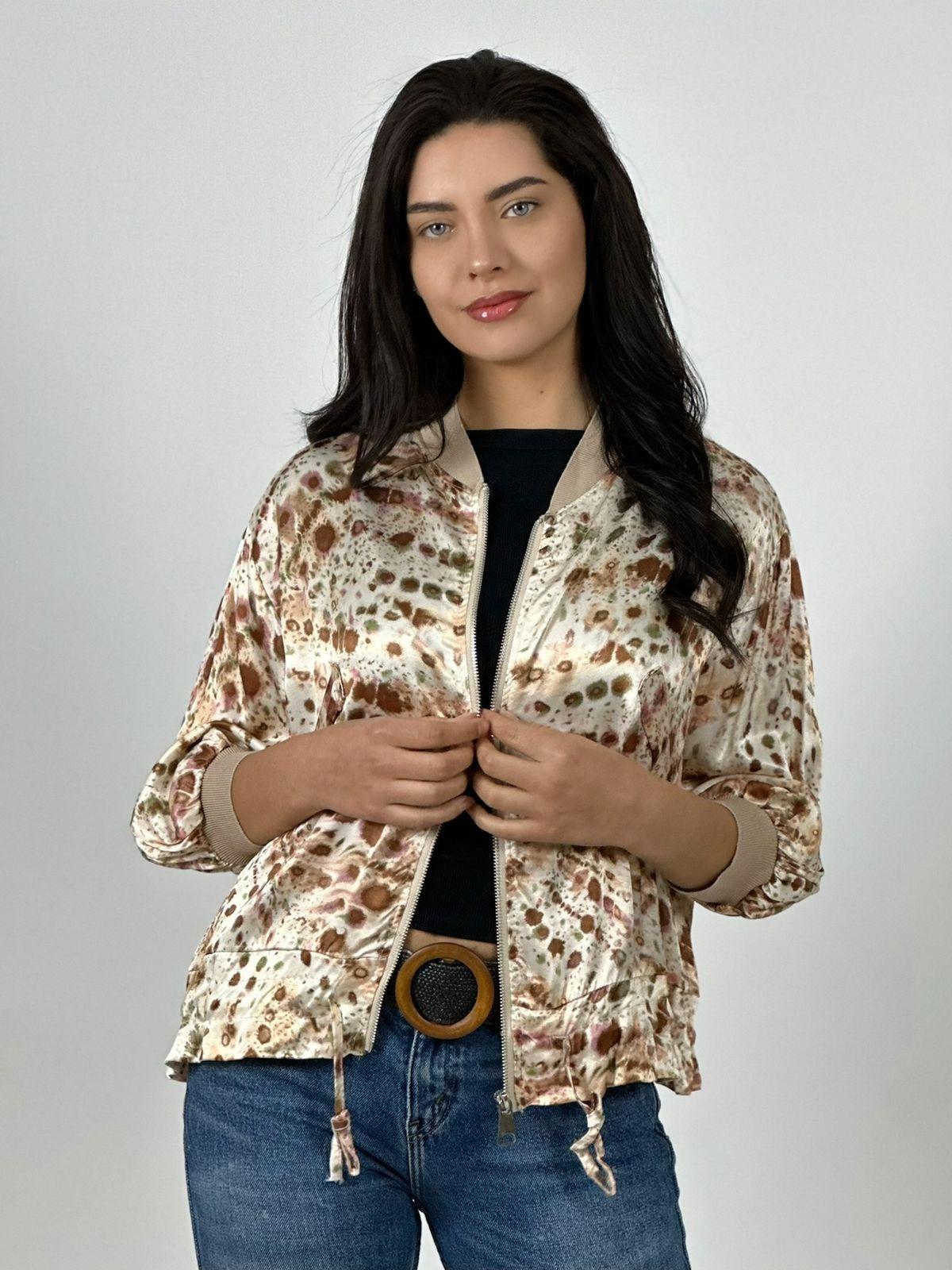 Bomber italiana Lino Manchas Difuminadas