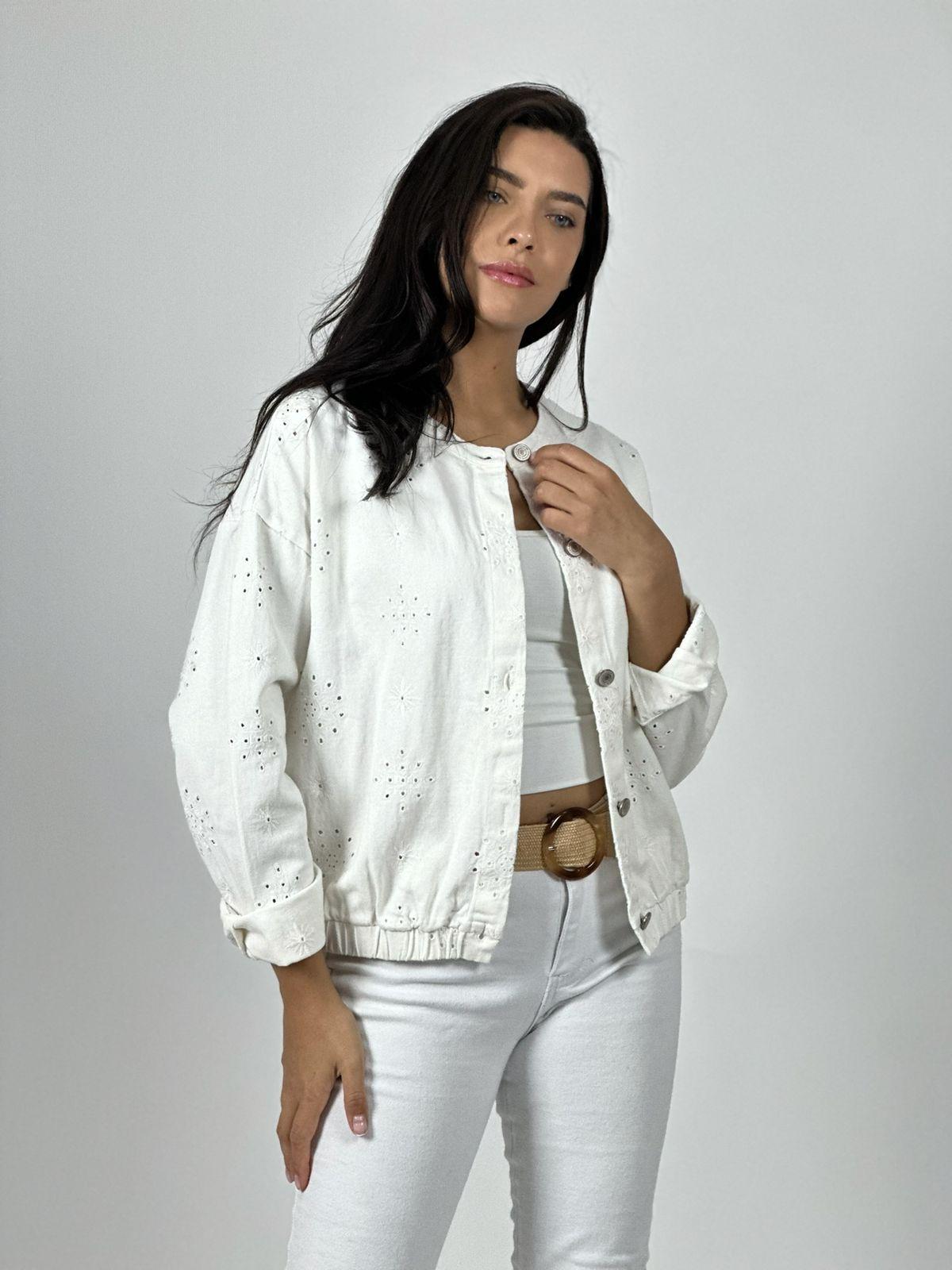 Chaqueta Mezclilla Diseño Broderi