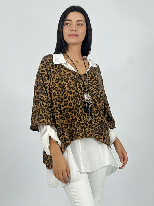 Blusa Doble Print