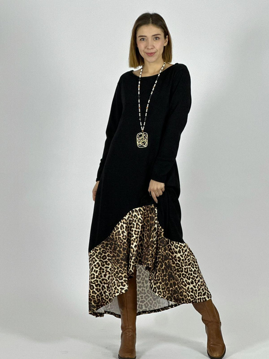 Vestido Lanilla Vuelo Print