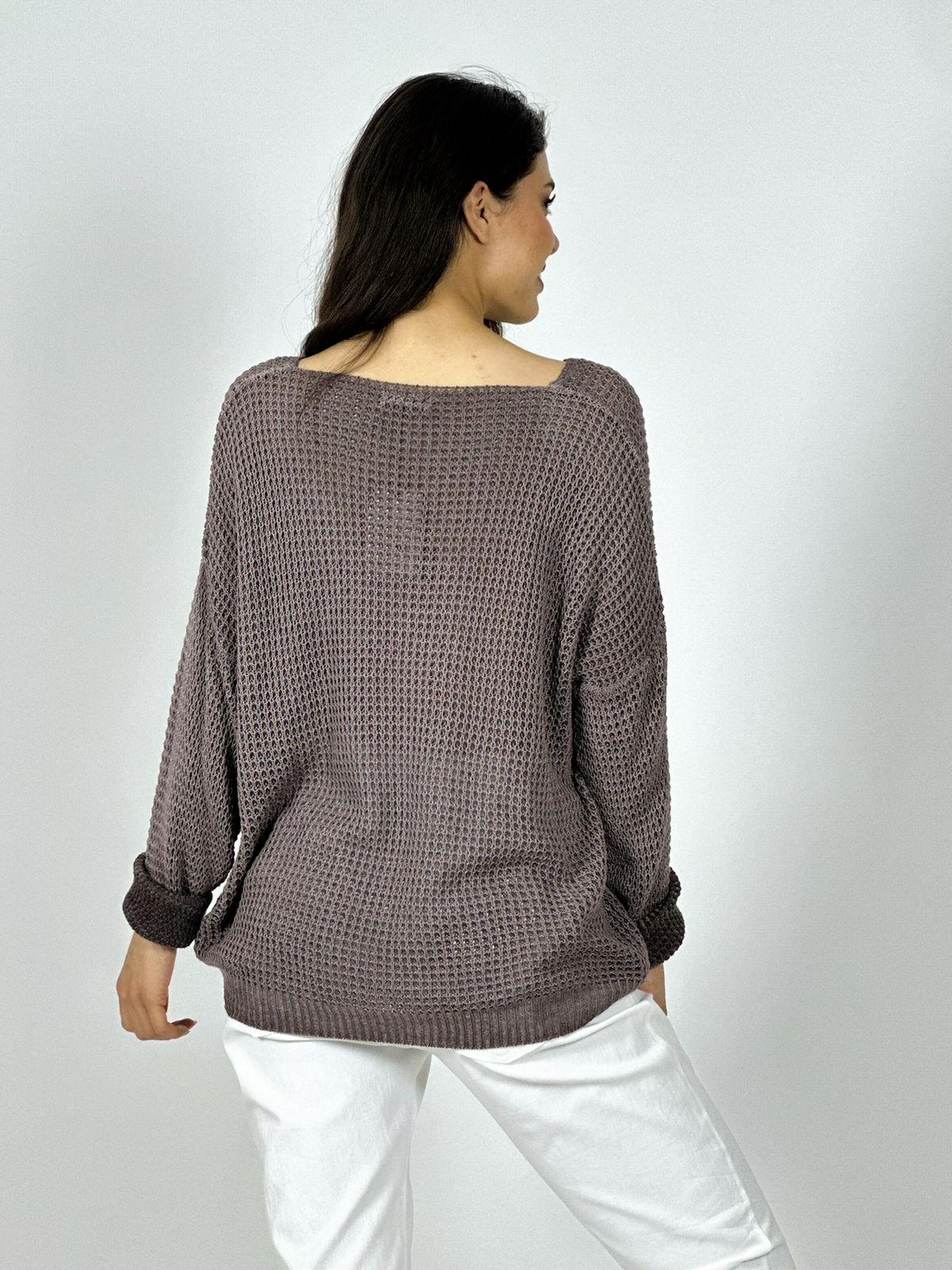 Sweater Tejido Italiano Flores Brillos y Letras