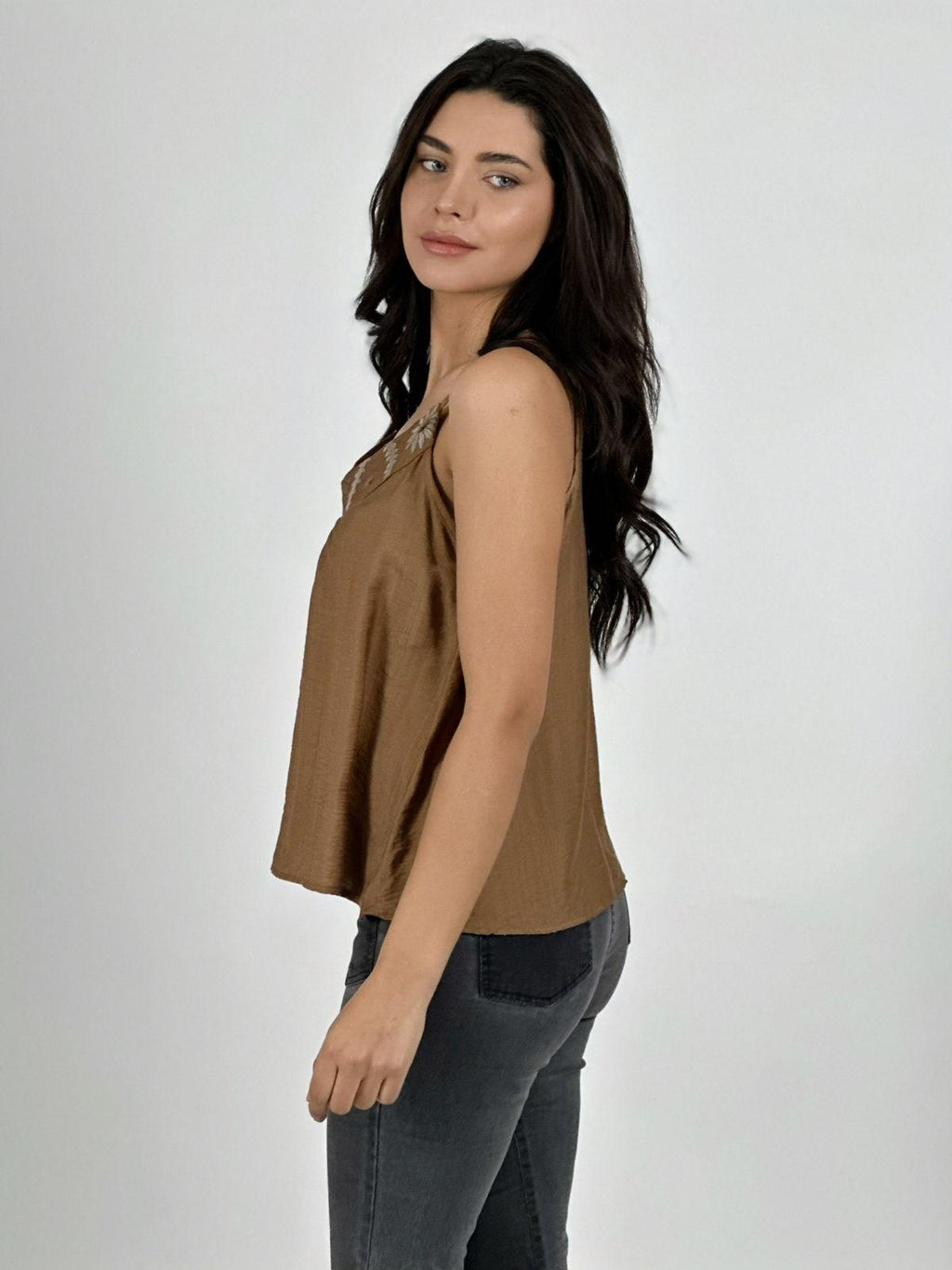 Polera Lino Lencera Bordes Boho