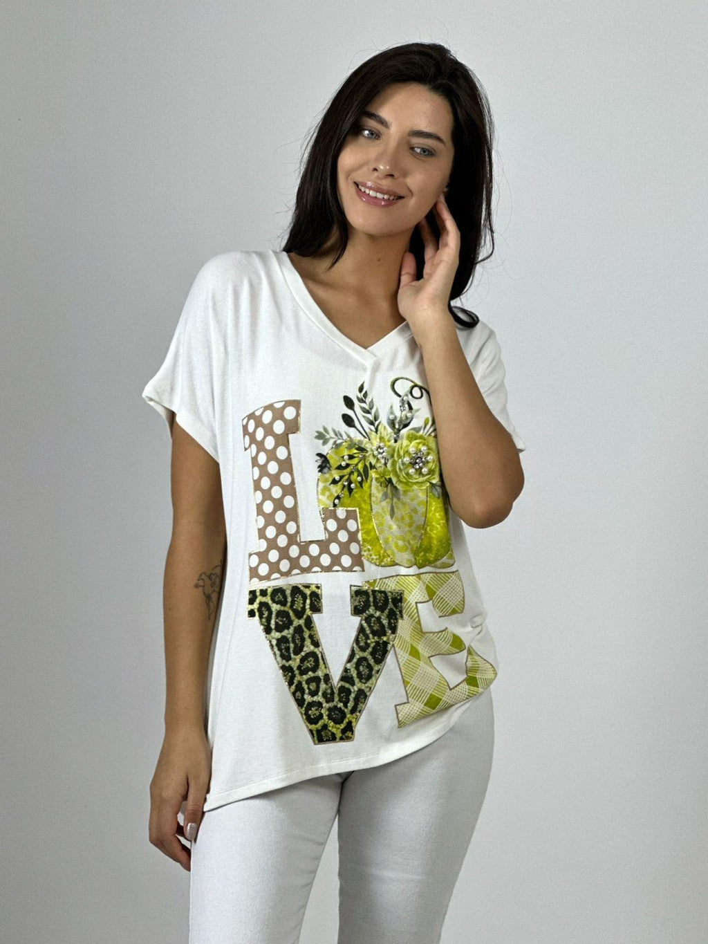 Polera Algodón Love Print