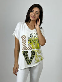 Polera Algodón Love Print