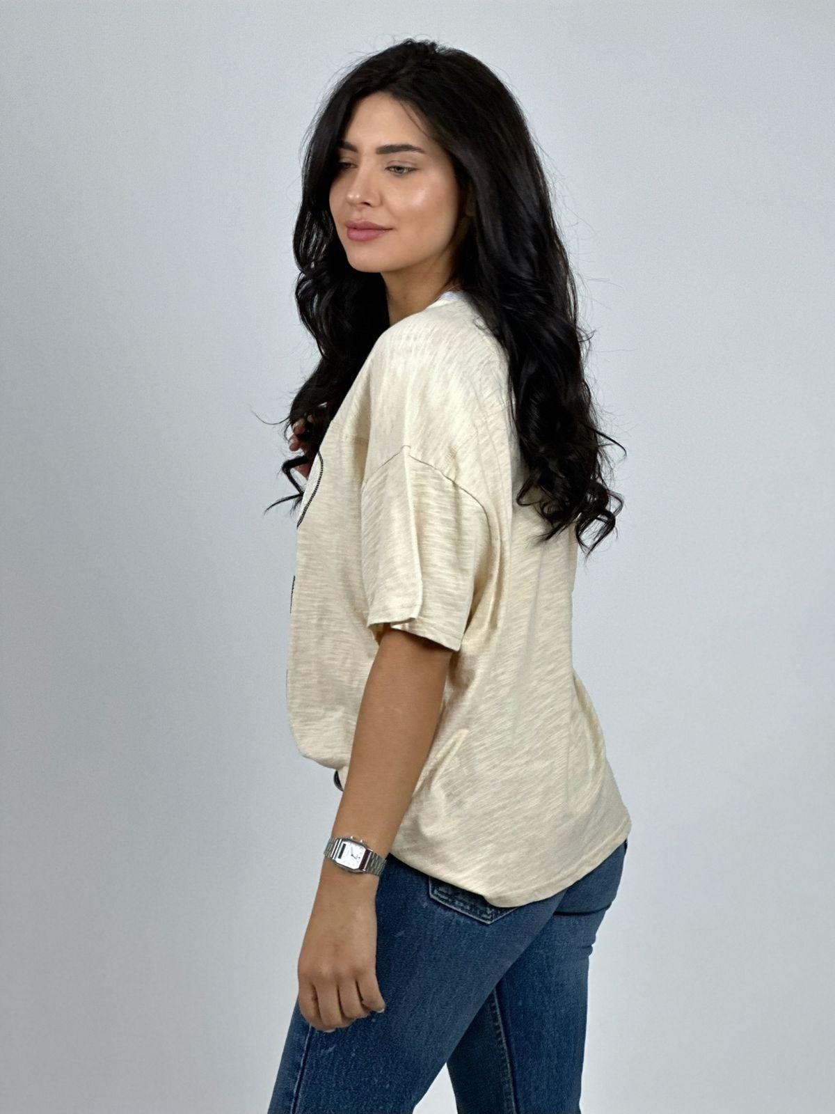 Polera Algodón Love Brillante