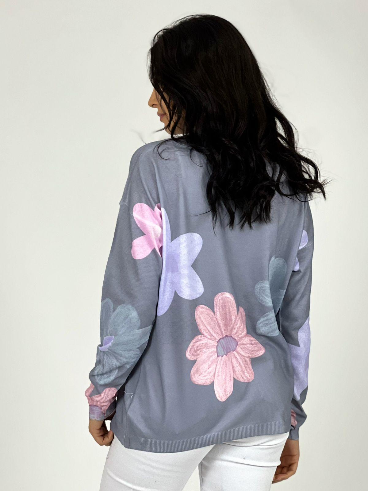 Sweater de Hilo con Flores