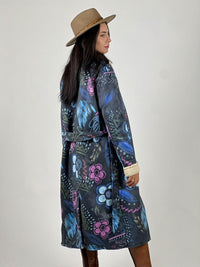 Abrigo Estilo Italiano Diseño Flores