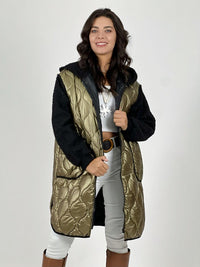 Parka Acolchada Metalizada con Chiporro