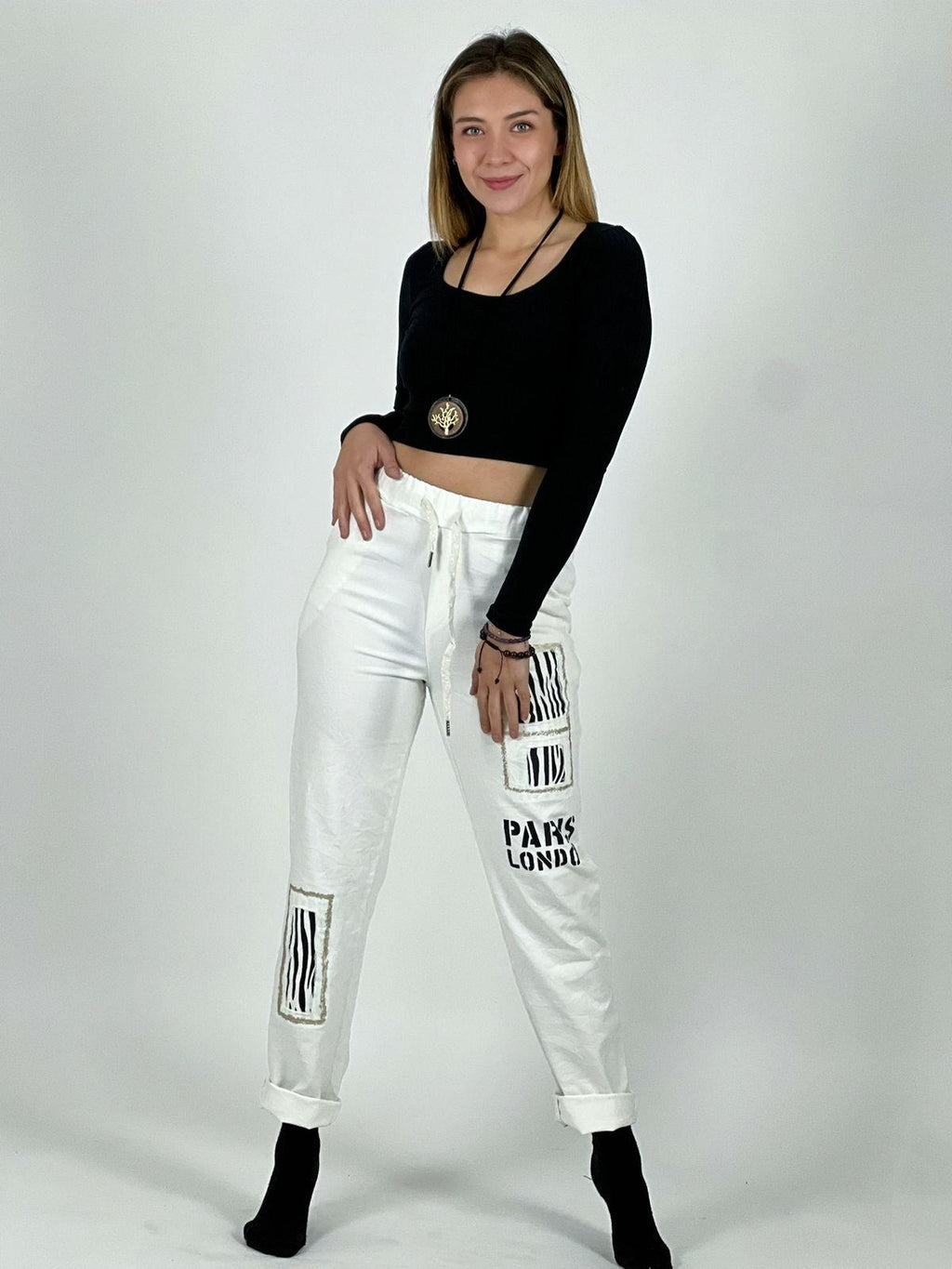 Jogger Italiano Letras y Print