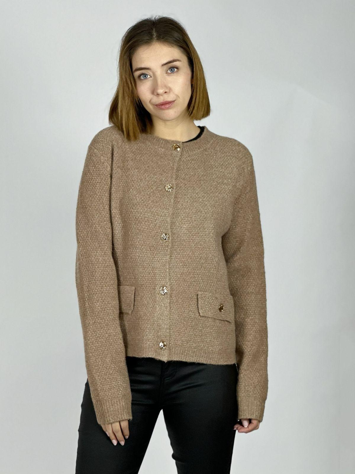 Sweater Tipo Blazer Paño Botones Dorados
