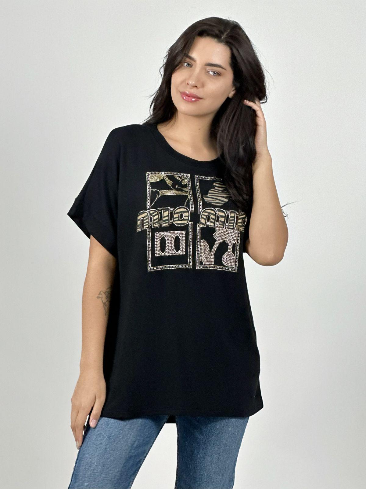 Polera Casual Algodón Mickey Brillante