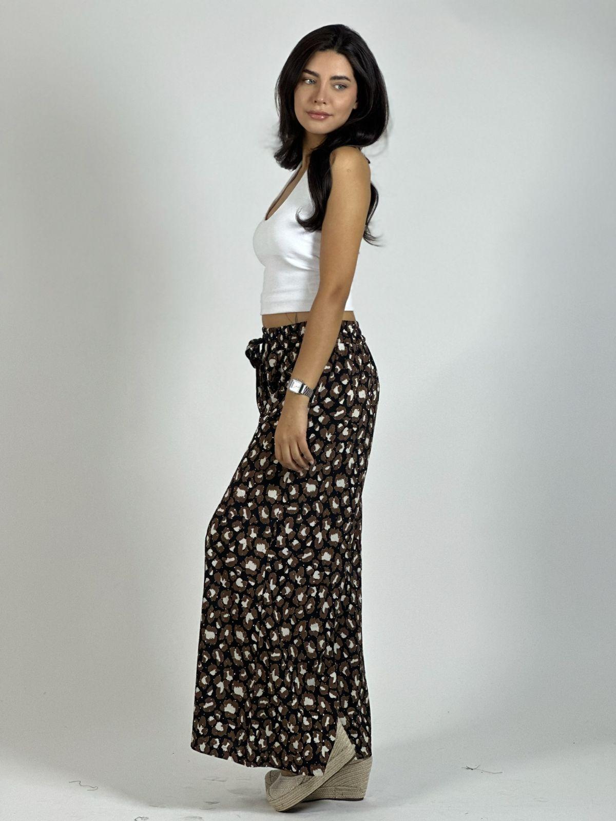 Palazzo Satín Estampado Print