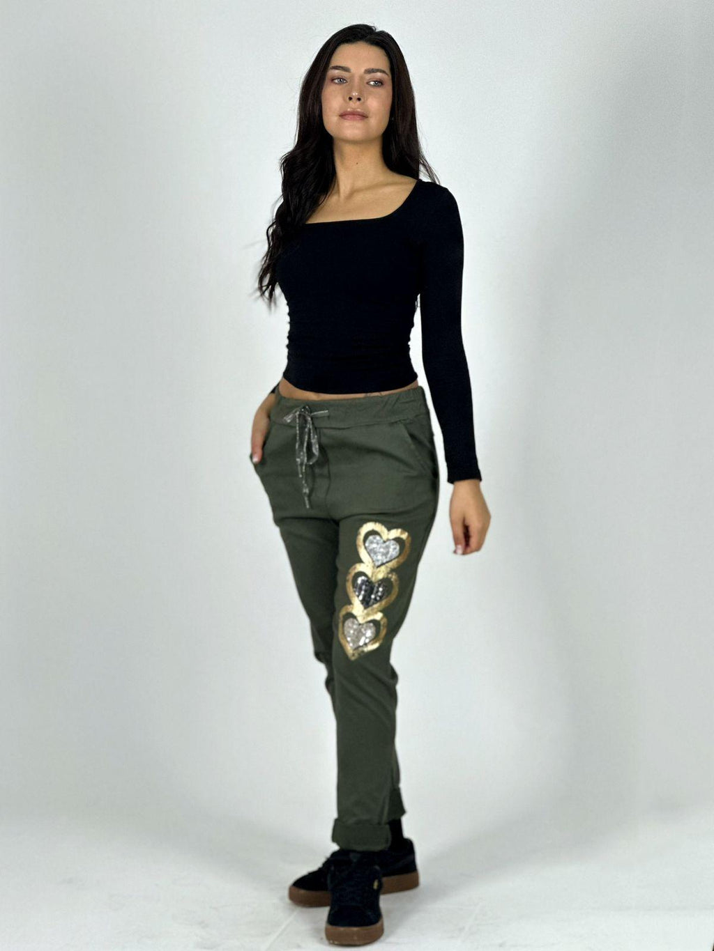 Jogger Italiano Estampado Triple Corazón