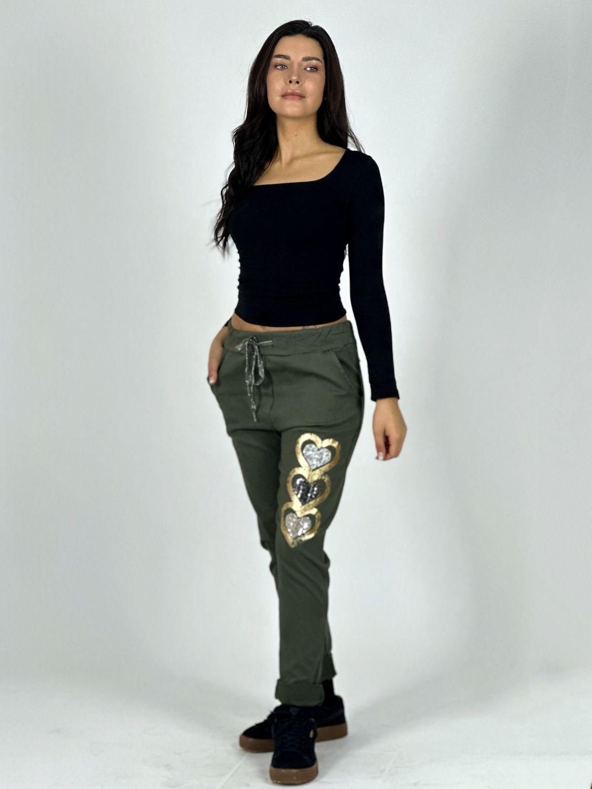 Jogger Italiano Estampado Triple Corazón