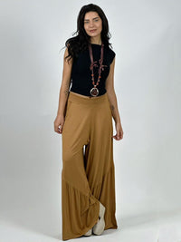 Palazzo Algodón Casual con Faroleos