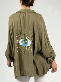 Blusa Crepe Diseño Ojo