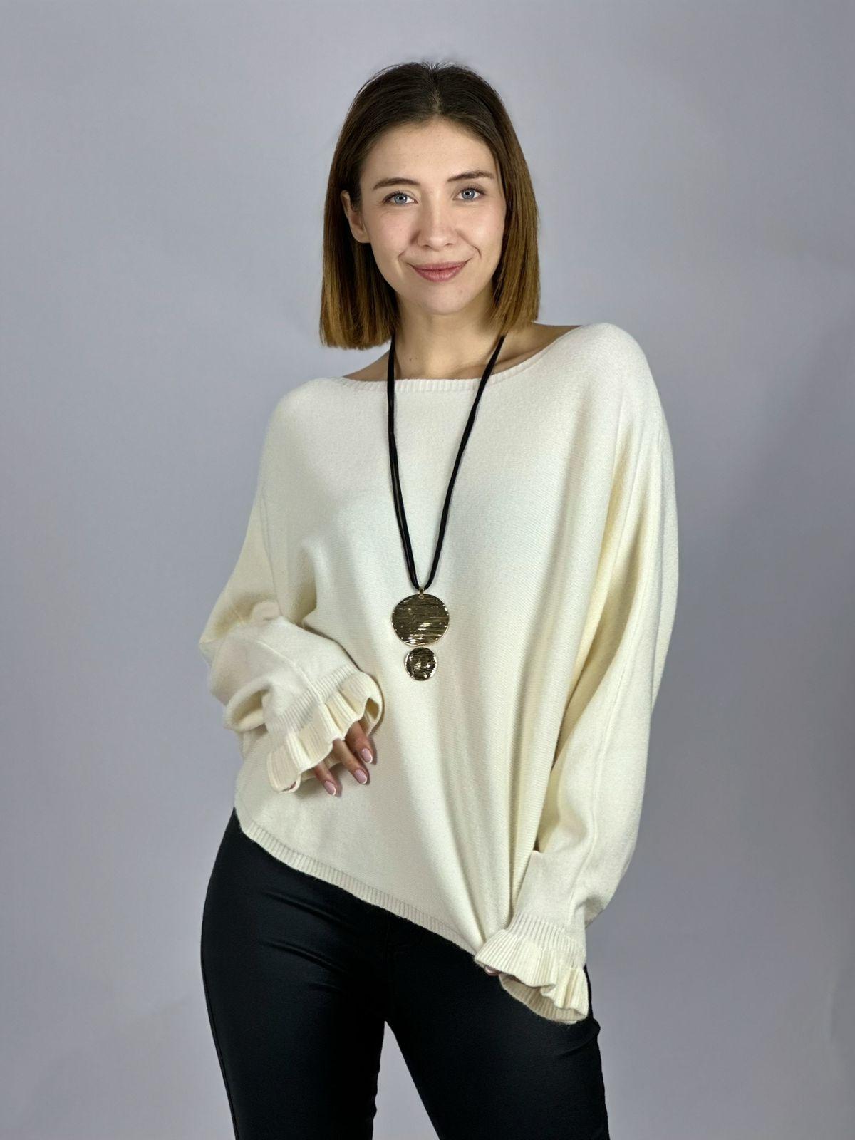 Sweater Spandex Corto Cuello Bote