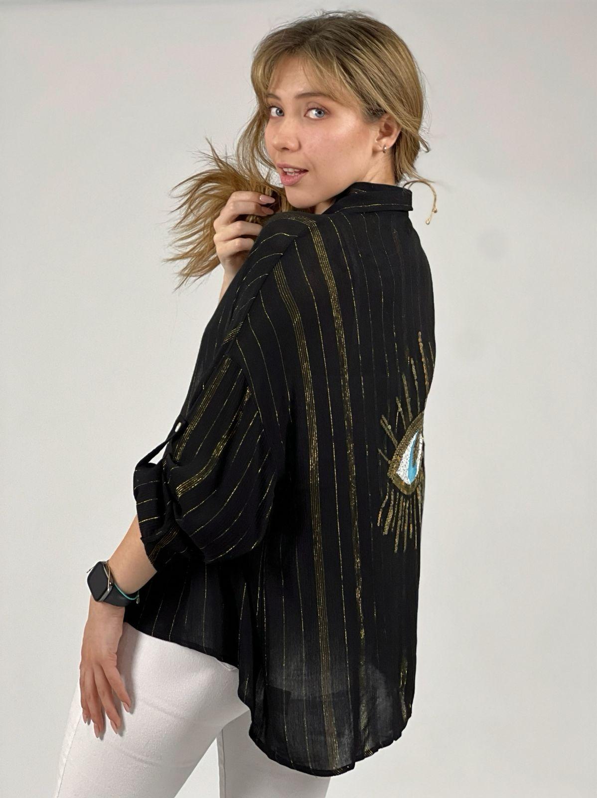 Blusa Crepe Diseño Ojo