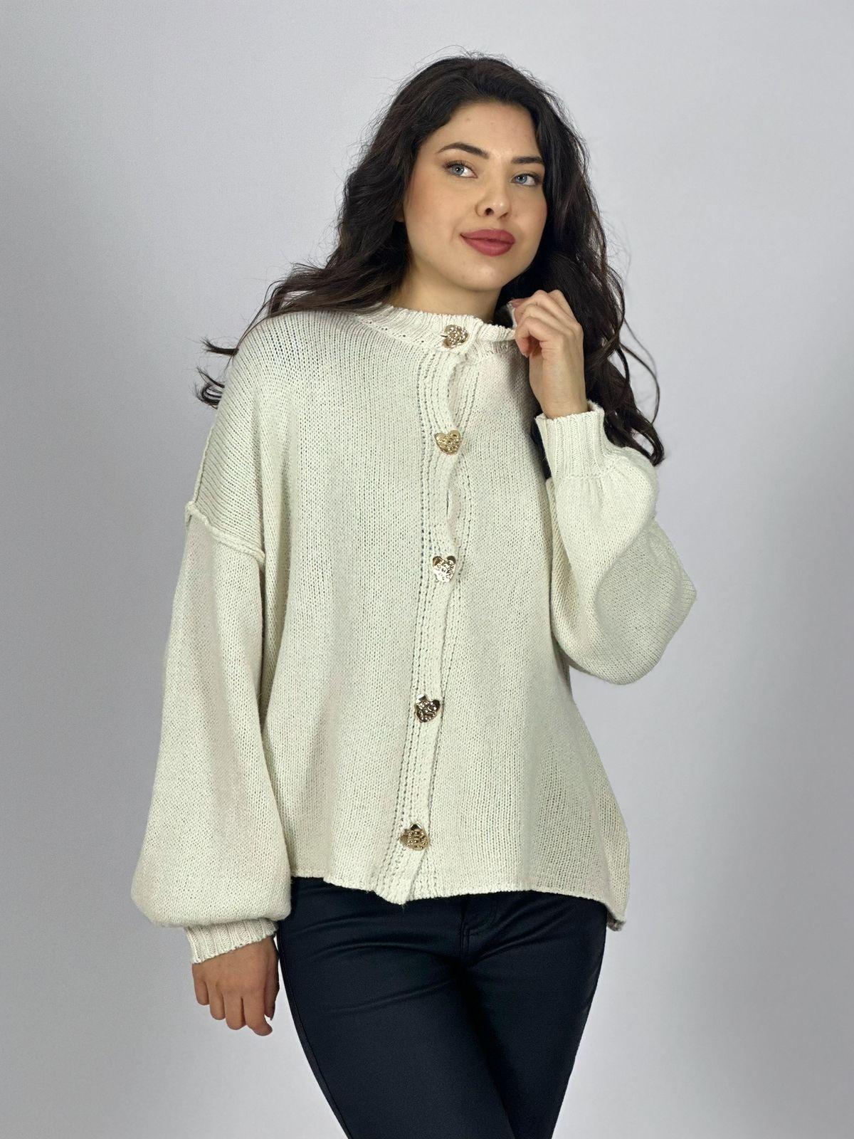 Sweater Lana Botones Corazón