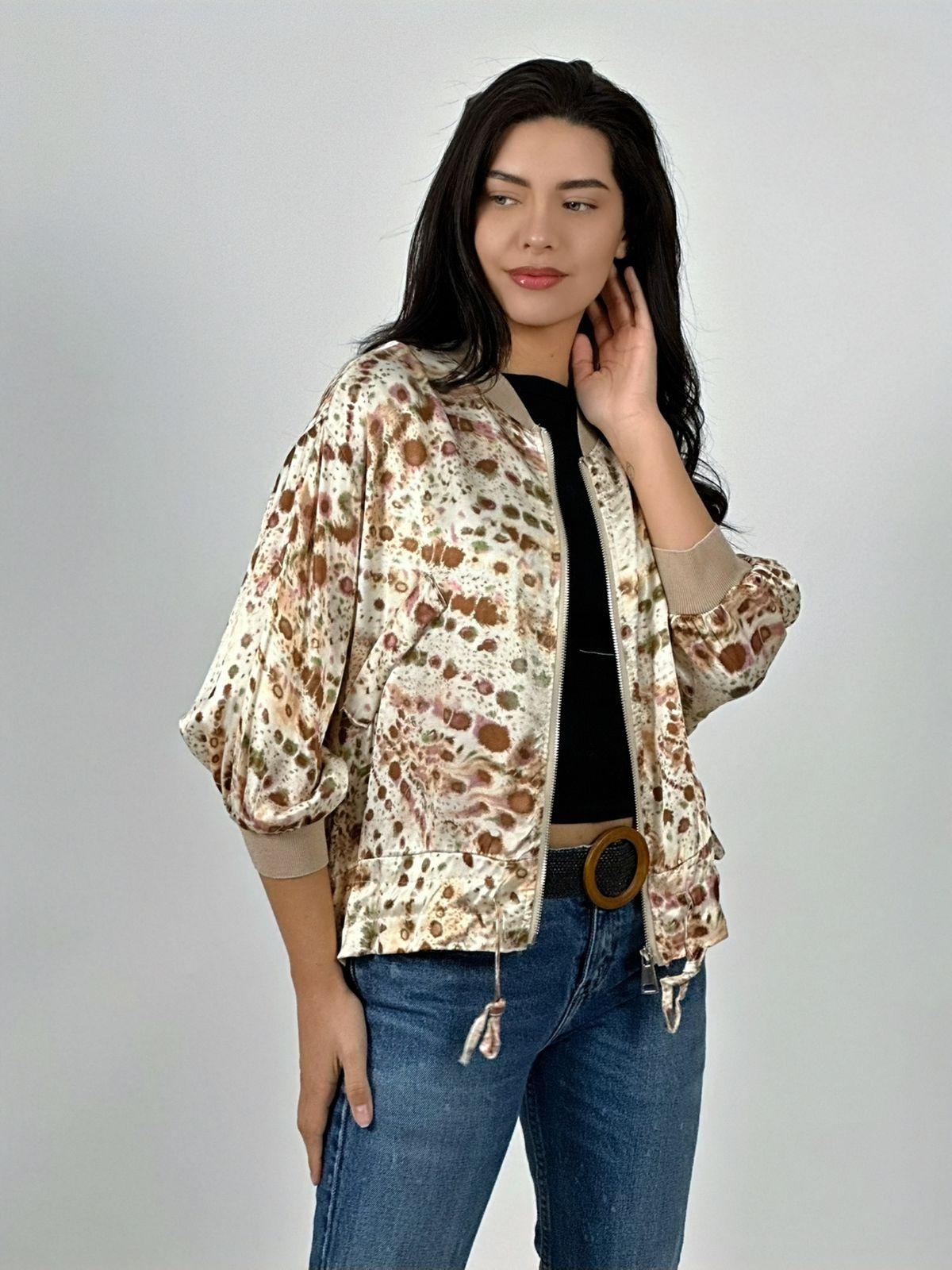 Bomber italiana Lino Manchas Difuminadas