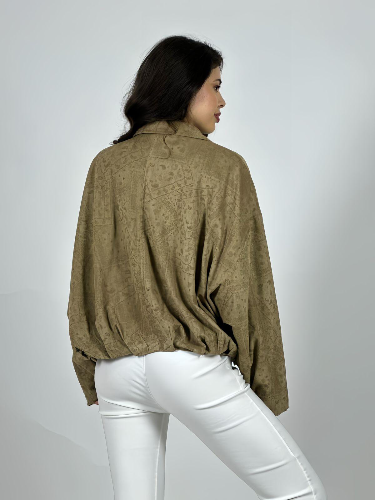 Chaqueta Bomber Gamuza Forrada Boho