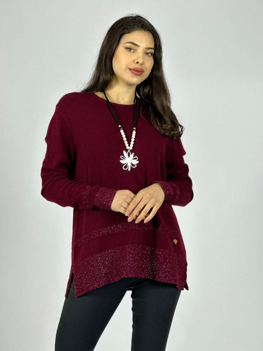 Sweater Spandex Bordes con Brillos