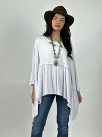 Polera Boho Holgada Costura Horizontal