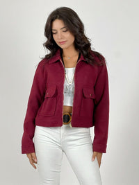 Chaqueta Paño Forrada Con Bolsillos