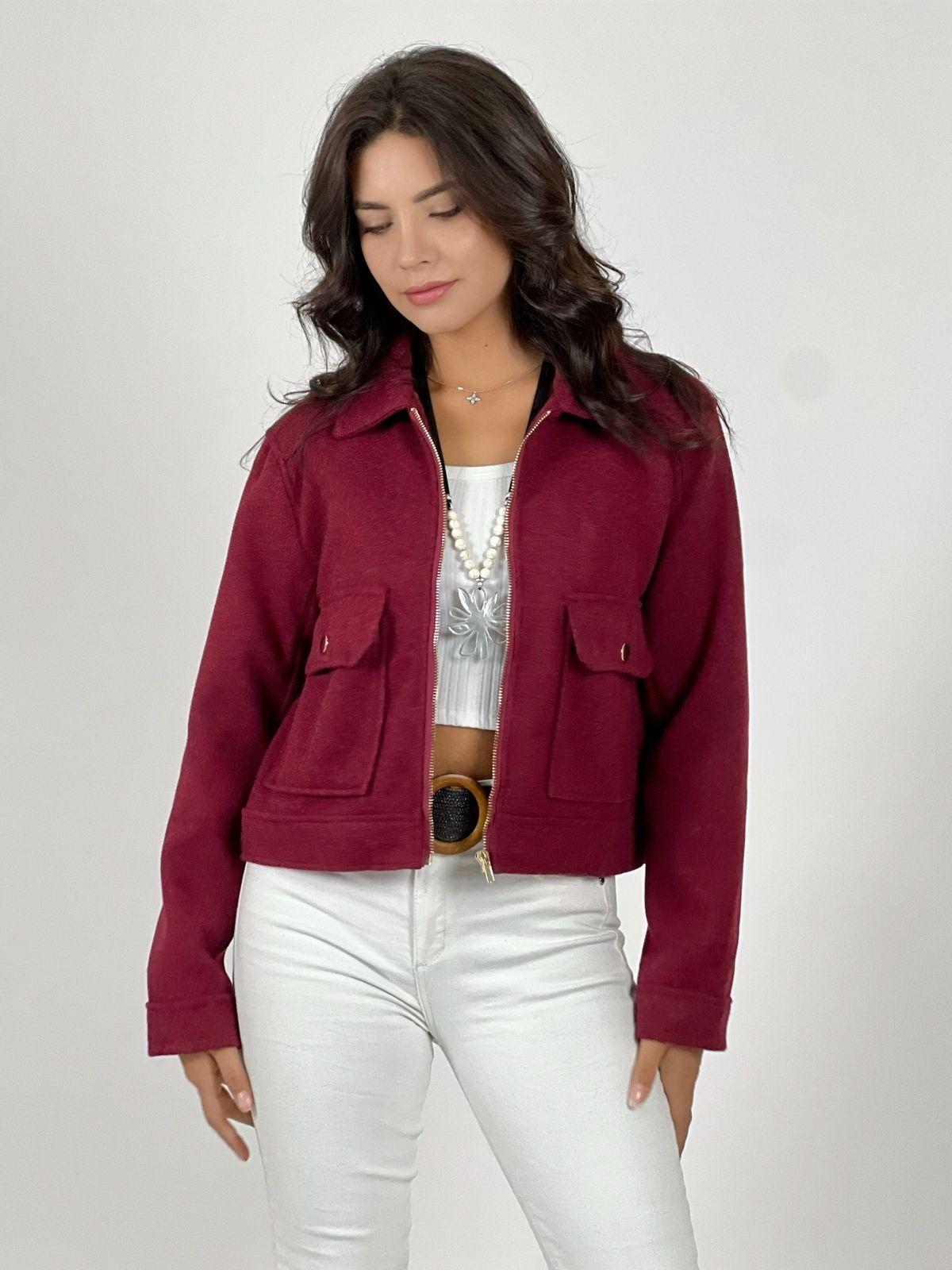 Chaqueta Paño Forrada Con Bolsillos