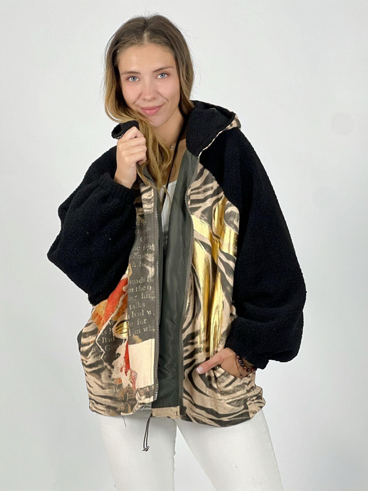 Abrigo Chiporro estampado Cebra