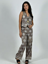 Pantalón y Gillette Viscosa Estampado Boho