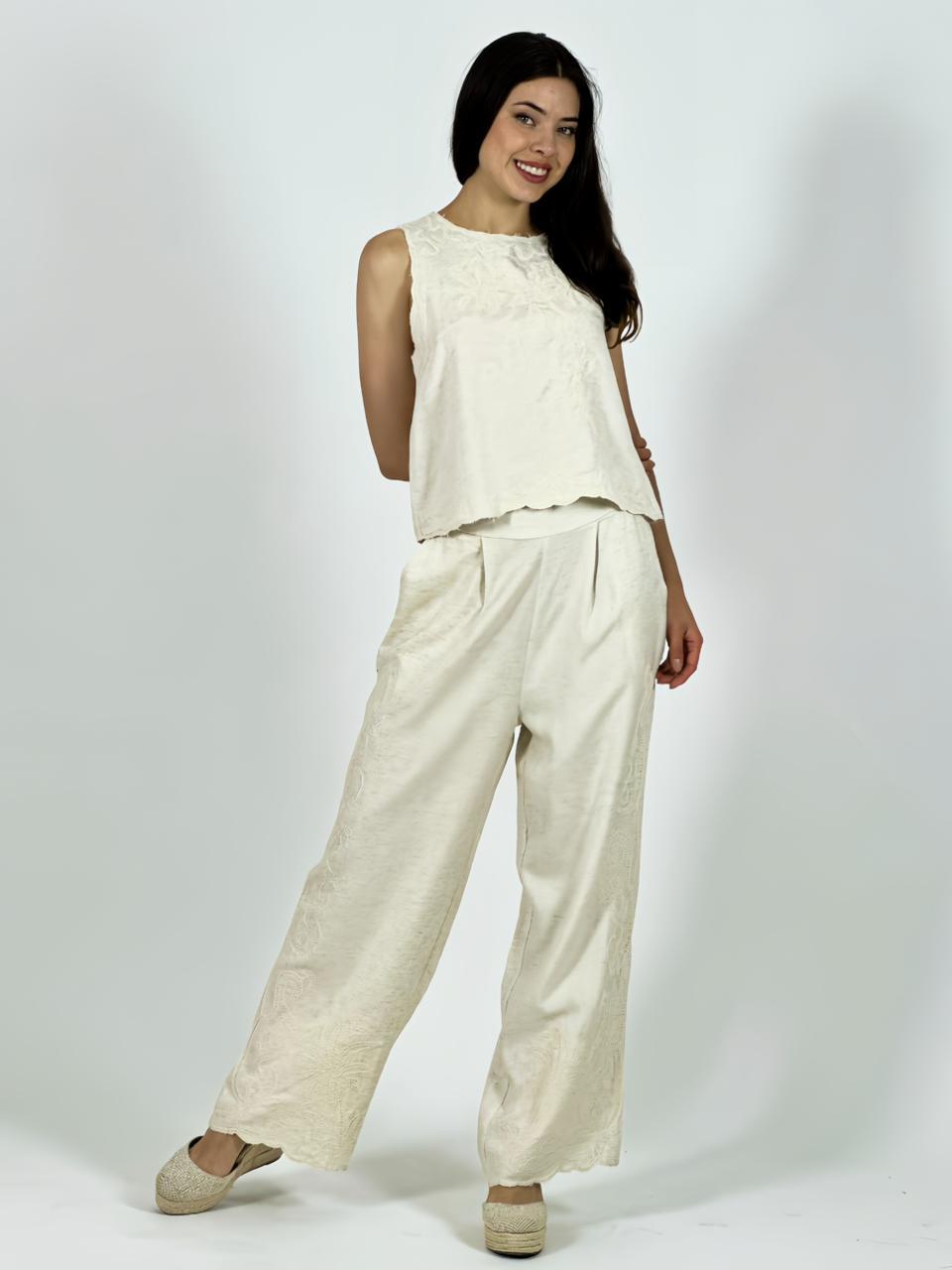 Conjunto de Lino Bordado