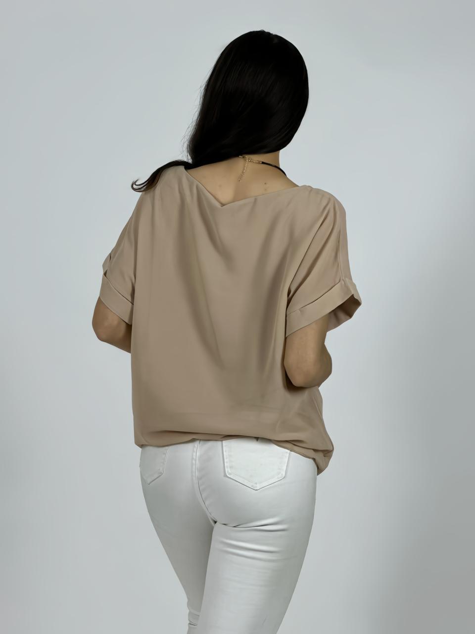 Blusa con Gaza Forrada Anudada