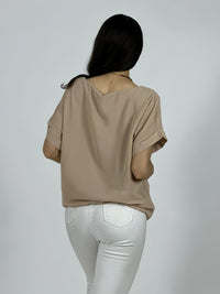 Blusa con Gaza Forrada Anudada