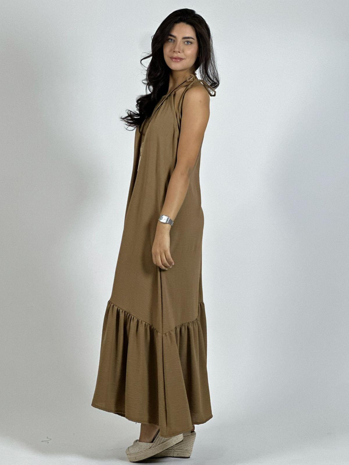 Vestido Casual Amarrado con Vuelo