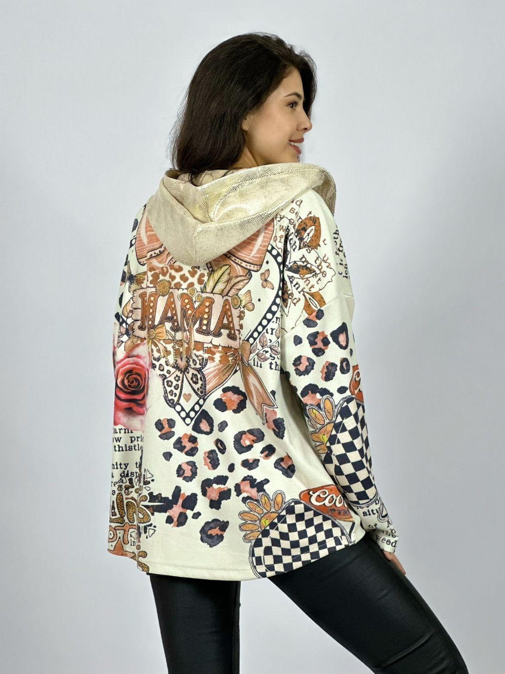 Polerón Gamuza Estampado Flores Print Mariposas