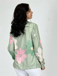 Sweater de Hilo con Flores