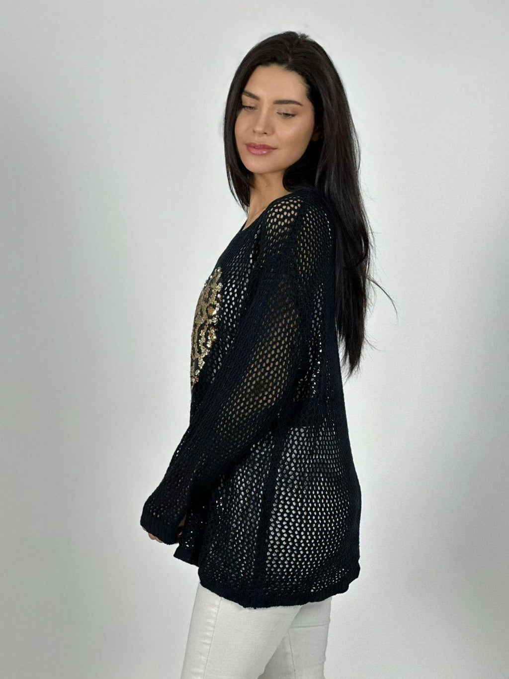 Polera Hilo Broderi Corazón Print