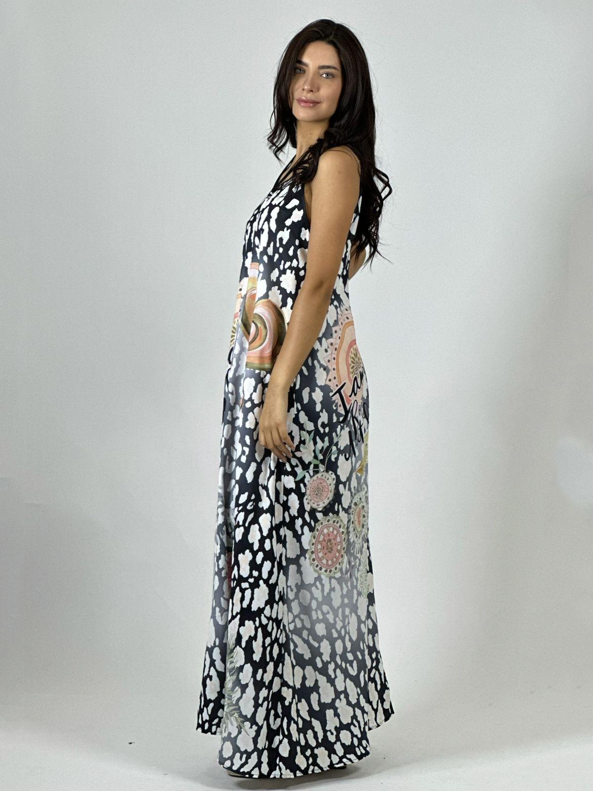 Vestido Viscosa Print con Corazón