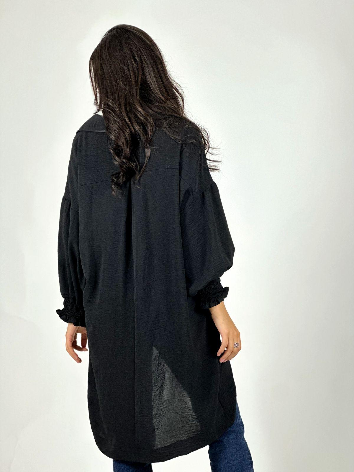 Blusón Camisero Tela Cey Con Botones