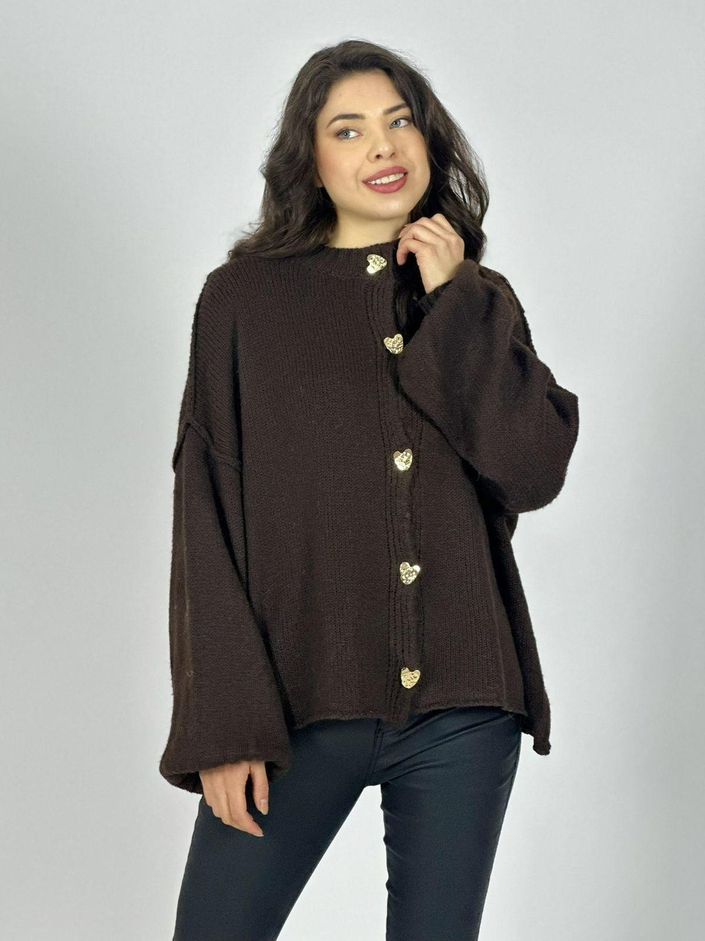 Sweater Lana Botones Corazón